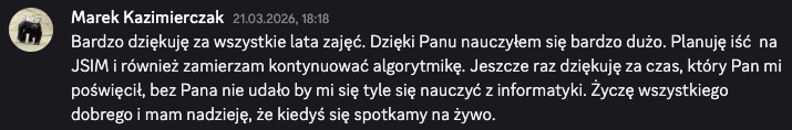 Opinia - Marek Kazimierczak